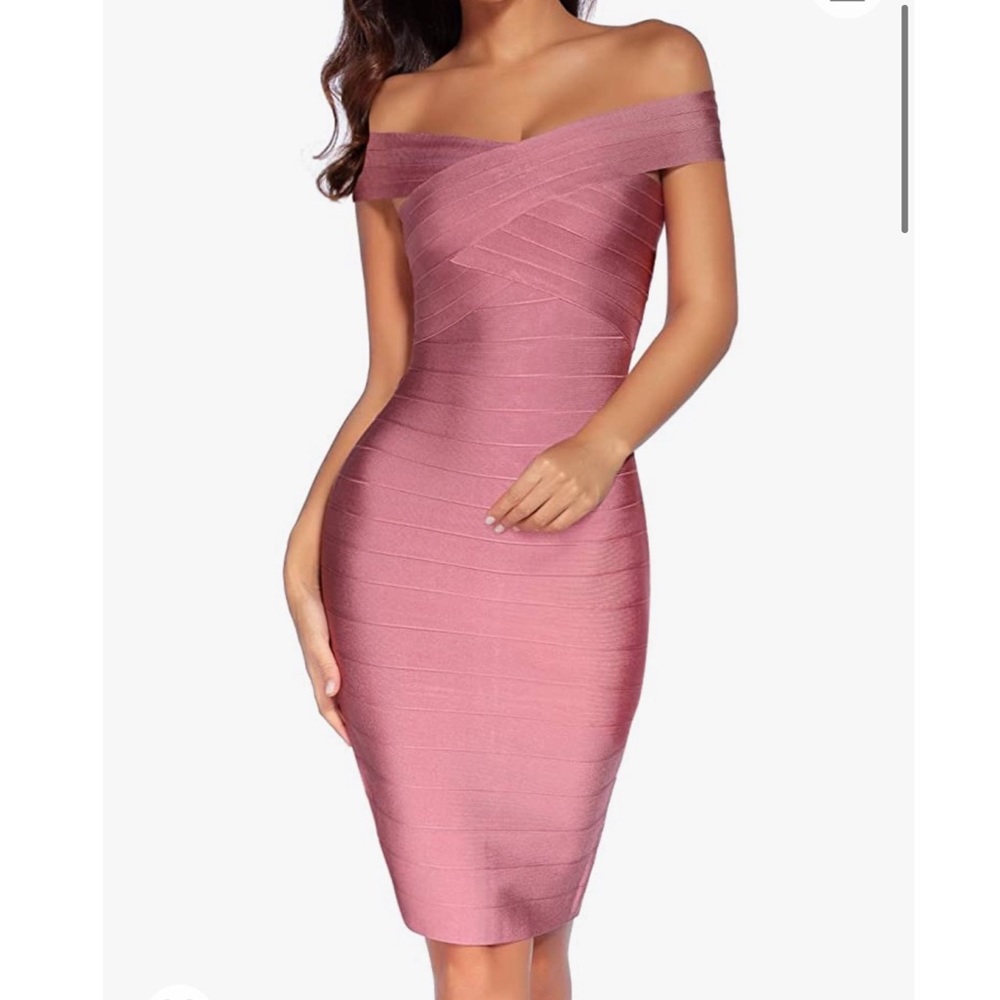 Bandage Dress Off The Shoulder Spaghetti Bodycon Dress